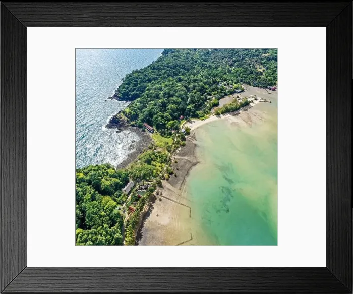 Framed Print : Aerial view of Bang Bao Cliff in koh Chang, Trat, Thailand Framed Print : Aerial view of Bang Bao Cliff in koh Chang, Trat, Thailand