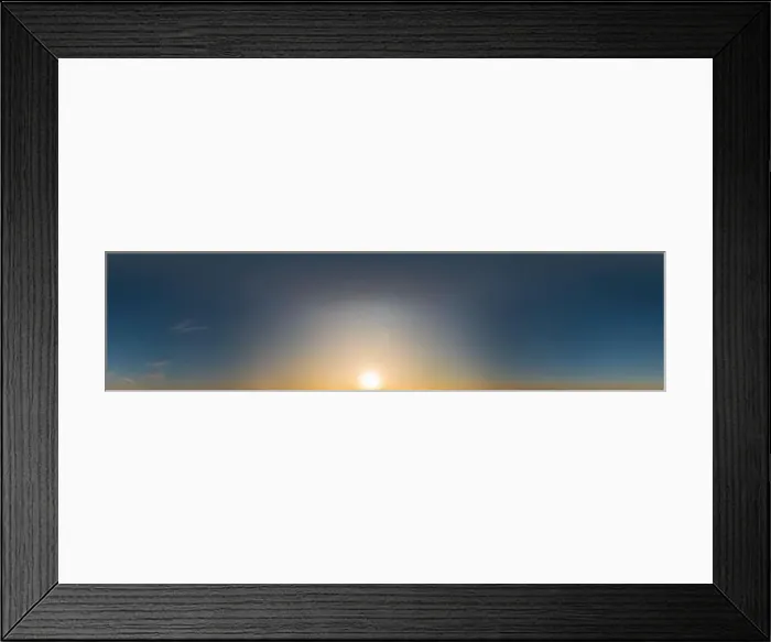 Framed Print : Dark blue sunset sky pano with Cirrus clouds Framed Print : Dark blue sunset sky pano with Cirrus clouds