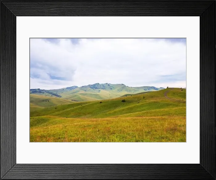 Framed Print : Hills and mountains Altai republic Russia, summer travel rally