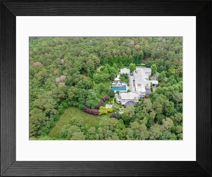 Framed Print : aerial view of 335 little noyac path in Water Mill, NY Framed Print : aerial view of 335 little noyac path in Water Mill, NY