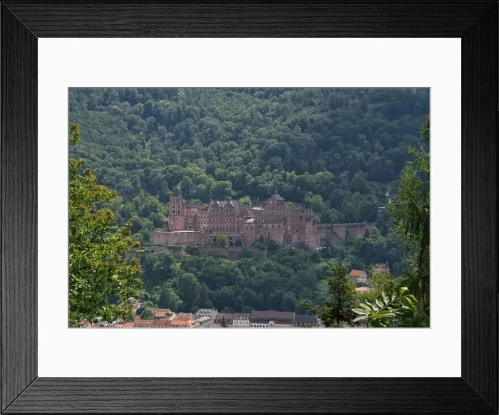 Framed Print : Heidelberg, Germany - a university town and popular tourist destination, Heidelberg Castle, very famous Framed Print : Heidelberg, Germany - a university town and popular tourist destination, Heidelberg Castle, very famous