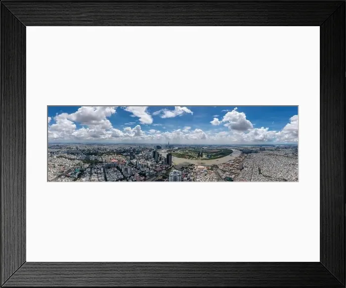 Framed Print : Panorama photo of Ho Chi Minh city in a cloudy day Framed Print : Panorama photo of Ho Chi Minh city in a cloudy day