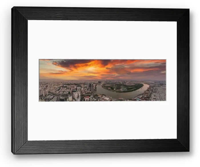 Framed Print : Amazing sunset cityscape view of Saigon skylines, Vietnam Framed Print : Amazing sunset cityscape view of Saigon skylines, Vietnam