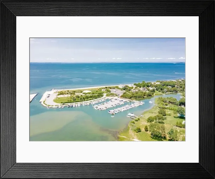 Framed Print : Aerial view of Clearwater Beach and vicinity, East Hampton, NY Framed Print : Aerial view of Clearwater Beach and vicinity, East Hampton, NY