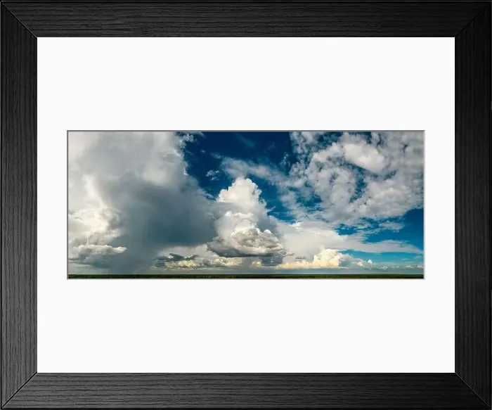 Framed Print : Panorama aerial thunderstorm - Beautiful coloring Framed Print : Panorama aerial thunderstorm - Beautiful coloring