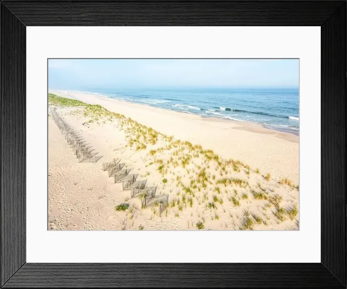 Framed Print : Aerial view of a Southampton ocean beach Framed Print : Aerial view of a Southampton ocean beach
