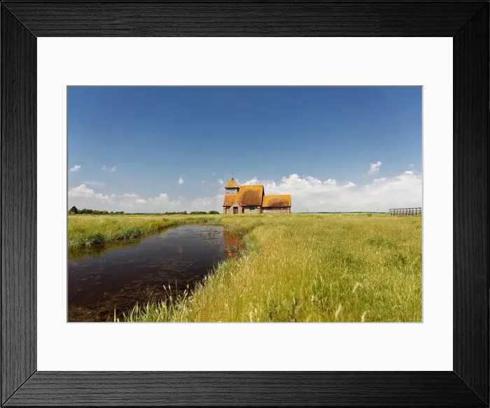 Framed Print : Iconic Church on the Marsh at Fairfield, Kent Framed Print : Iconic Church on the Marsh at Fairfield, Kent