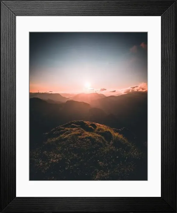 Framed Print : mountain Landscape during Sunset at Loser in Salzkammergut Austria Framed Print : mountain Landscape during Sunset at Loser in Salzkammergut Austria
