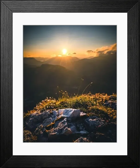 Framed Print : mountain Landscape during Sunset at Loser in Salzkammergut Austria Framed Print : mountain Landscape during Sunset at Loser in Salzkammergut Austria
