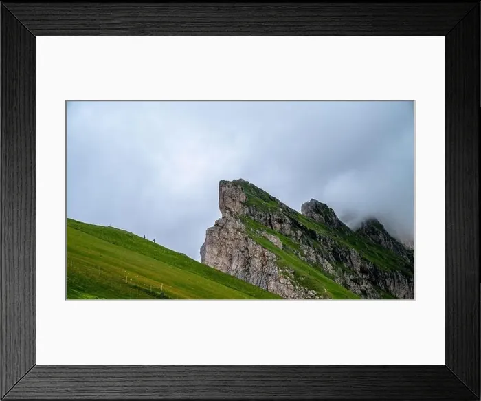 Framed Print : Hiking Seceda in the italian dolomites Framed Print : Hiking Seceda in the italian dolomites