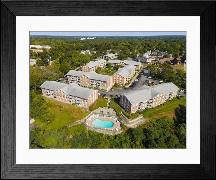 Framed Print : Historic Stone Gate buildings aerial view at 31 Bullocks Point Avenue in East Providence, Rhode Island RI, USA Framed Print : Historic Stone Gate buildings aerial view at 31 Bullocks Point Avenue in East Providence, Rhode Island RI, USA