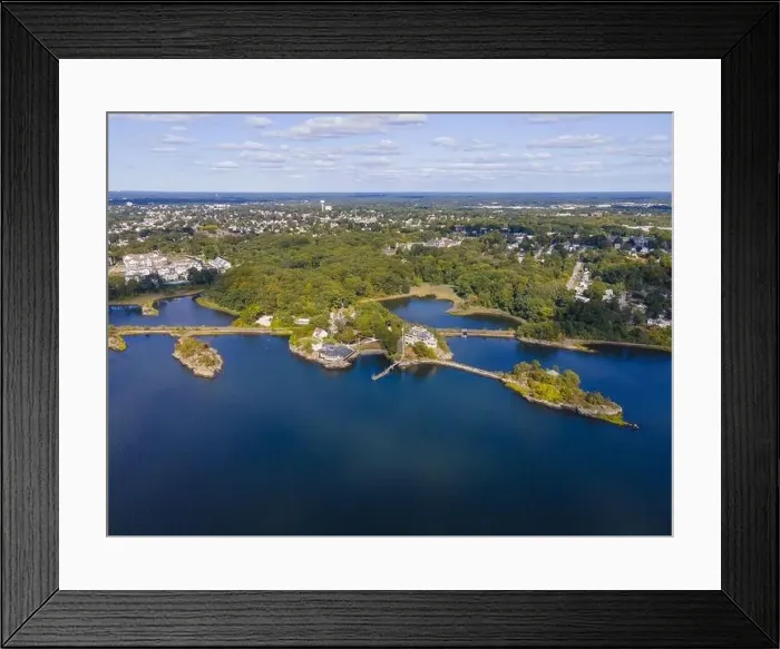 Framed Print : East Providence Squantum Point aerial view at the coast of Providence River in East Providence, Rhode Island RI, USA Framed Print : East Providence Squantum Point aerial view at the coast of Providence River in East Providence, Rhode Island RI, USA