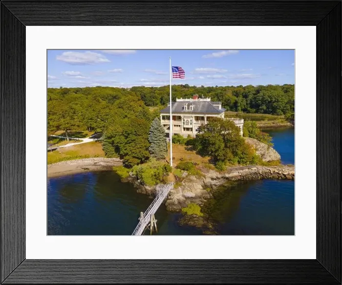 Framed Print : East Providence Squantum Point aerial view at the coast of Providence River in East Providence, Rhode Island RI, USA Framed Print : East Providence Squantum Point aerial view at the coast of Providence River in East Providence, Rhode Island RI, USA