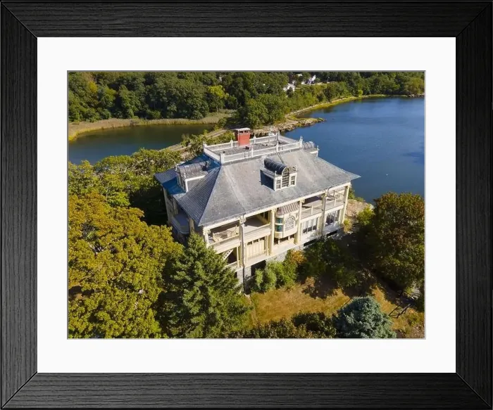 Framed Print : East Providence Squantum Point aerial view at the coast of Providence River in East Providence, Rhode Island RI, USA Framed Print : East Providence Squantum Point aerial view at the coast of Providence River in East Providence, Rhode Island RI, USA