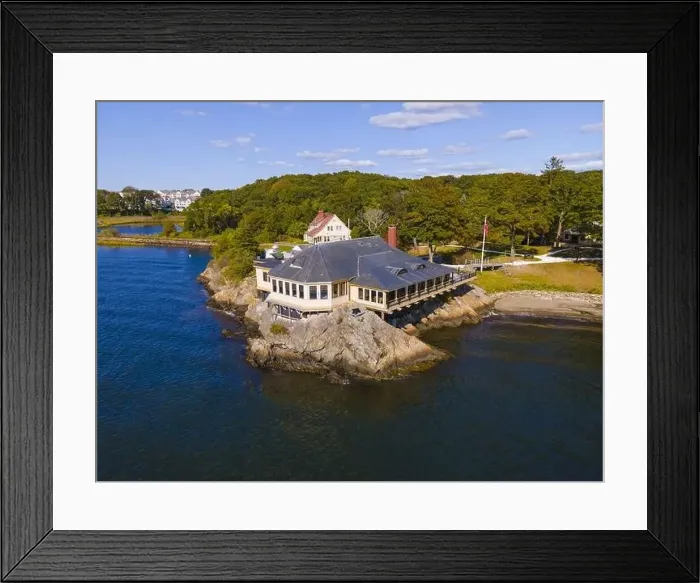 Framed Print : East Providence Squantum Point aerial view at the coast of Providence River in East Providence, Rhode Island RI, USA Framed Print : East Providence Squantum Point aerial view at the coast of Providence River in East Providence, Rhode Island RI, USA