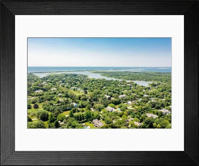 Framed Print : Aerial view of Southampton and the Shinnecock Indian Reservation in Southampton, NY 11968 Framed Print : Aerial view of Southampton and the Shinnecock Indian Reservation in Southampton, NY 11968