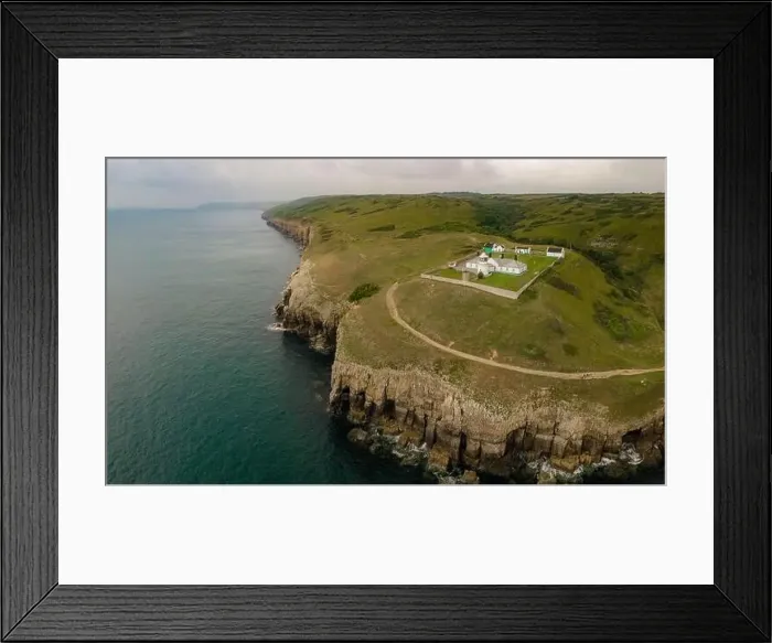 Framed Print : Aerial view of Anvil Point Lighthouse on the Jurassic Coast in Dorset, south west England Framed Print : Aerial view of Anvil Point Lighthouse on the Jurassic Coast in Dorset, south west England