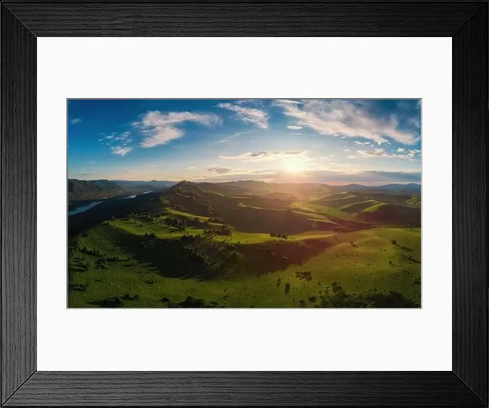 Framed Print : Aerial Panorama drone shot of beauty dawn on the peak, in the mountains in Altay, summertime Framed Print : Aerial Panorama drone shot of beauty dawn on the peak, in the mountains in Altay, summertime