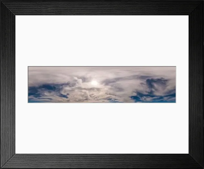 Framed Print : Blue sky panorama with Cumulus clouds Framed Print : Blue sky panorama with Cumulus clouds