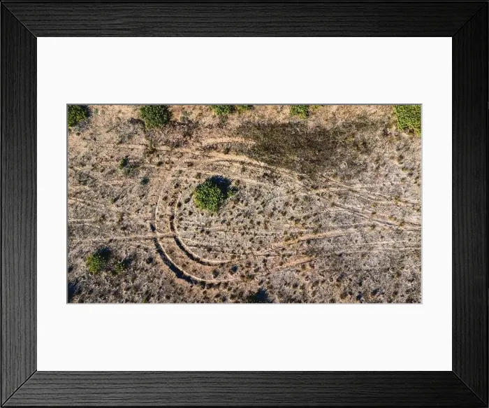 Framed Print : Tiretracks near Alepu beach, south of the town of Sozopol Framed Print : Tiretracks near Alepu beach, south of the town of Sozopol