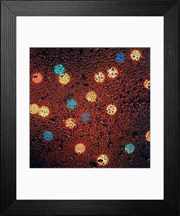 Framed Print : Water Drops Rain Blue Glass Background Framed Print : Water Drops Rain Blue Glass Background