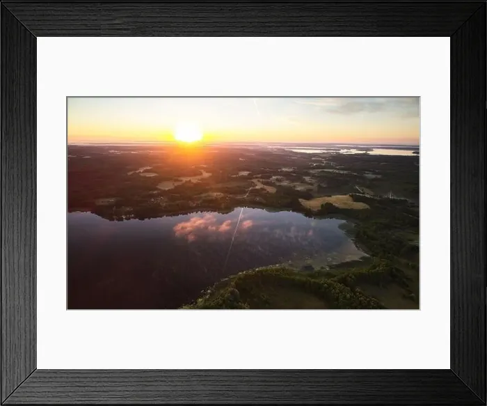 Framed Print : Fresh morning landscape background aerial above drone view Framed Print : Fresh morning landscape background aerial above drone view