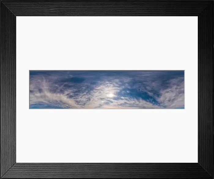 Framed Print : Blue sky panorama with Cirrus clouds Framed Print : Blue sky panorama with Cirrus clouds