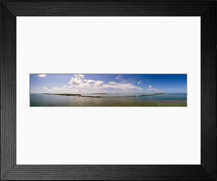 Framed Print : Aerial panorama Florida Keys bridge landscape Framed Print : Aerial panorama Florida Keys bridge landscape