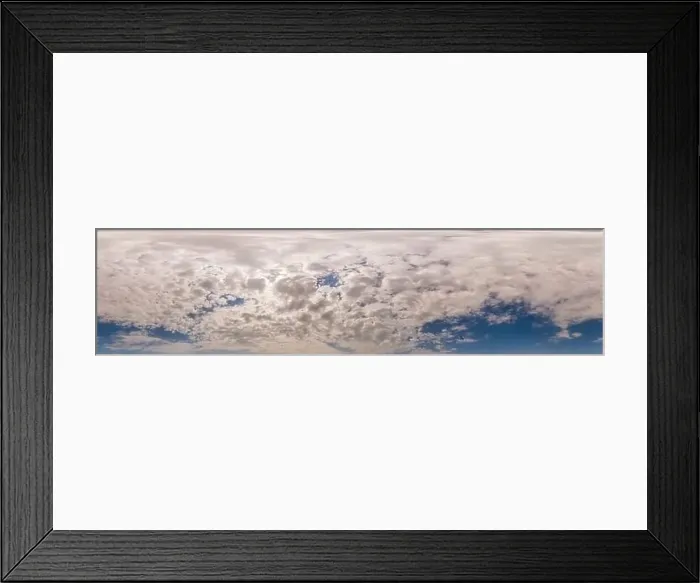 Framed Print : Blue sky panorama with Cumulus clouds Framed Print : Blue sky panorama with Cumulus clouds