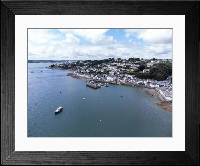 Framed Print : St Mawes harbour aerial drone cornwall england uk Framed Print : St Mawes harbour aerial drone cornwall england uk