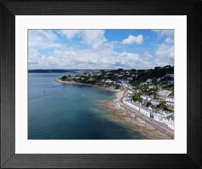 Framed Print : St Mawes harbour aerial drone cornwall england uk Framed Print : St Mawes harbour aerial drone cornwall england uk