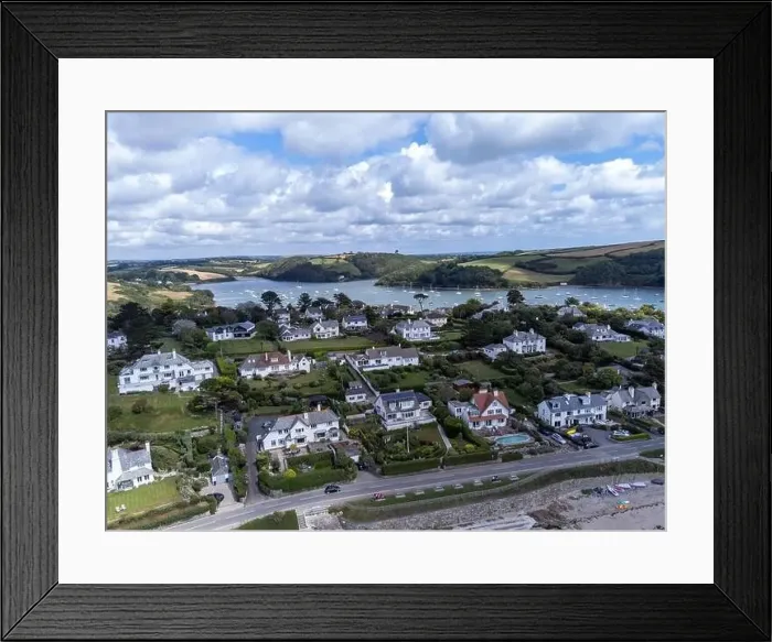 Framed Print : St Mawes harbour aerial drone cornwall england uk Framed Print : St Mawes harbour aerial drone cornwall england uk