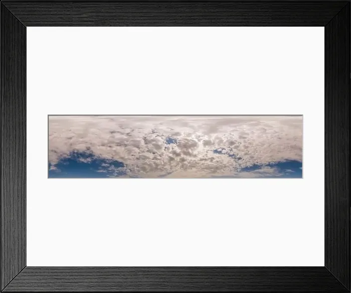 Framed Print : Blue sky panorama with Cumulus clouds Framed Print : Blue sky panorama with Cumulus clouds
