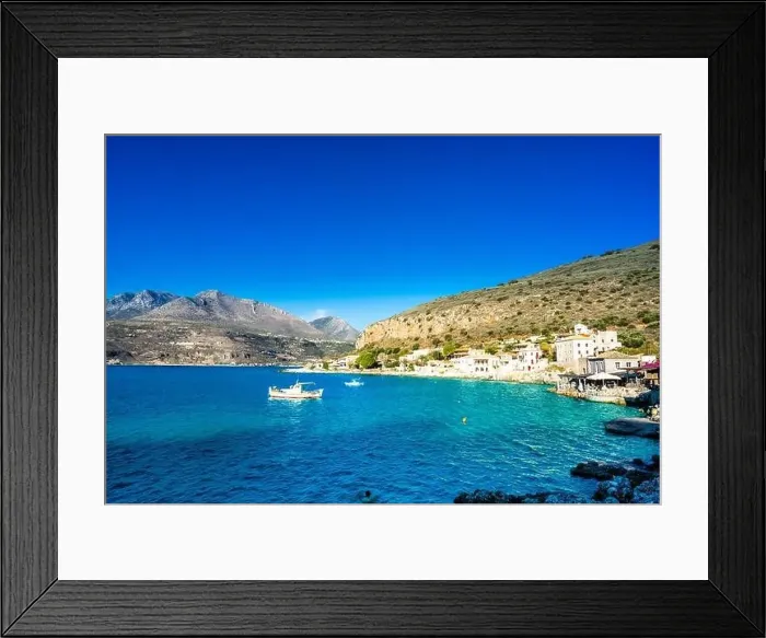 Framed Print : Gerolimenas coastal village in Mani, Peloponnese, Greece Framed Print : Gerolimenas coastal village in Mani, Peloponnese, Greece