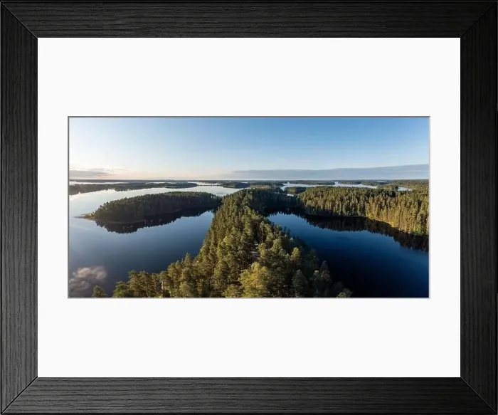 Framed Print : Taiga forest and lakes in the Saimaa Region in Finland Framed Print : Taiga forest and lakes in the Saimaa Region in Finland