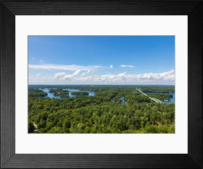 Framed Print : Aerial view over the landscape of the thousand islands Framed Print : Aerial view over the landscape of the thousand islands