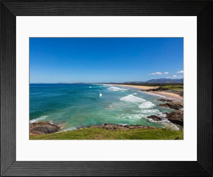 Framed Print : Aerial view of the shoreline of Sunshine Coast Framed Print : Aerial view of the shoreline of Sunshine Coast