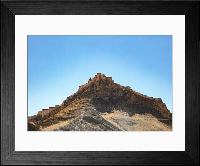 Framed Print : Aerial view of a small city in Tibet Framed Print : Aerial view of a small city in Tibet