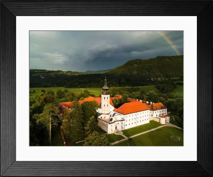 Framed Print : Cistercian Monastery Kostanjevica na Krki, Castle Kostanjevica, Slovenia Framed Print : Cistercian Monastery Kostanjevica na Krki, Castle Kostanjevica, Slovenia