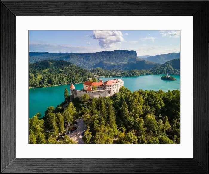 Framed Print : Bled Castle Medieval Castle Built Above the City of Bled in Slovenia, overlooking Lake Bled Framed Print : Bled Castle Medieval Castle Built Above the City of Bled in Slovenia, overlooking Lake Bled
