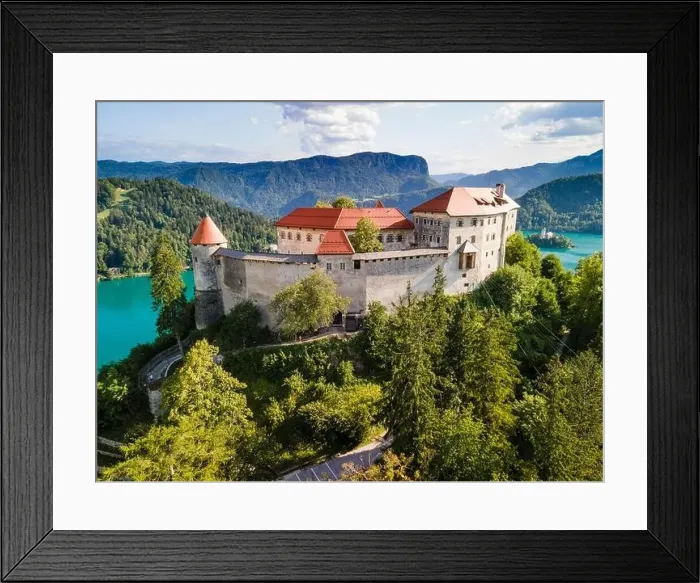 Framed Print : Bled Castle Medieval Castle Built Above the City of Bled in Slovenia, overlooking Lake Bled Framed Print : Bled Castle Medieval Castle Built Above the City of Bled in Slovenia, overlooking Lake Bled