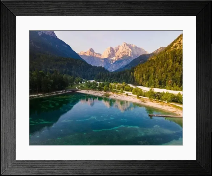 Framed Print : Jasna Lake in Kranjka Gora Slovenia. Drone View Alpine Landscape Framed Print : Jasna Lake in Kranjka Gora Slovenia. Drone View Alpine Landscape