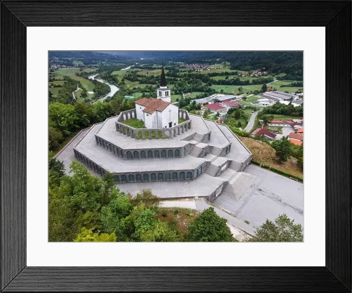 Framed Print : Kobarid Ossuary, Caporetto Memorial from First World War Framed Print : Kobarid Ossuary, Caporetto Memorial from First World War