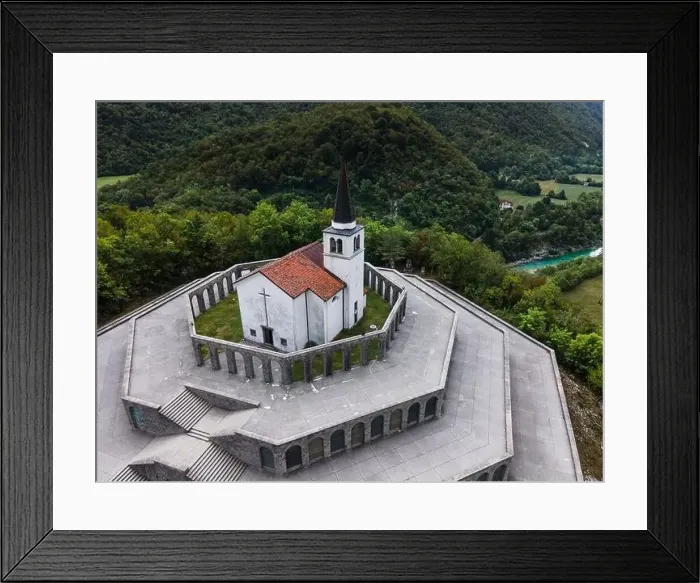 Framed Print : Kobarid Ossuary, Caporetto Memorial from First World War Framed Print : Kobarid Ossuary, Caporetto Memorial from First World War