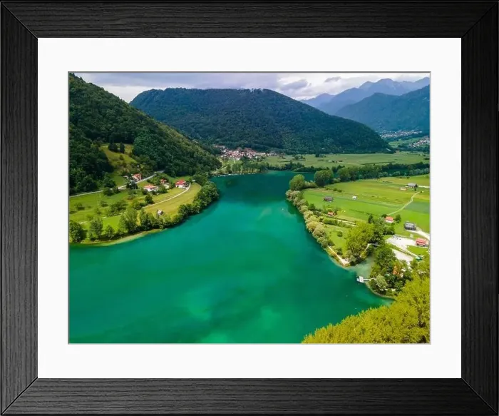 Framed Print : Emerald Green Water in Soca River near Tolmin in Slovenia Framed Print : Emerald Green Water in Soca River near Tolmin in Slovenia
