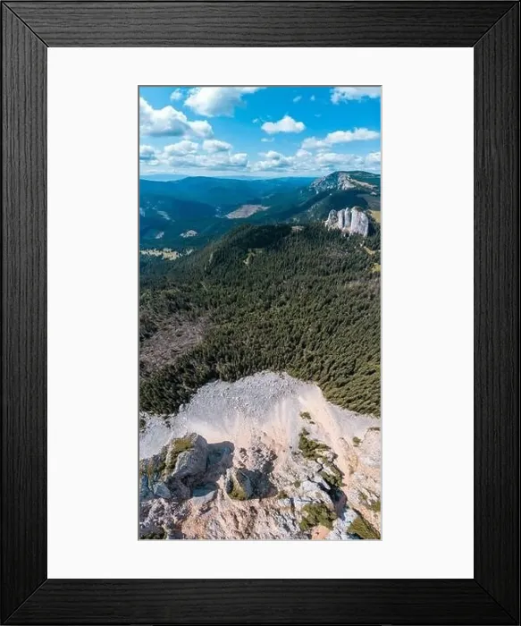 Framed Print : Beautiful aerial, bird's eye view of Hasmas Mountains, Romania Framed Print : Beautiful aerial, bird's eye view of Hasmas Mountains, Romania