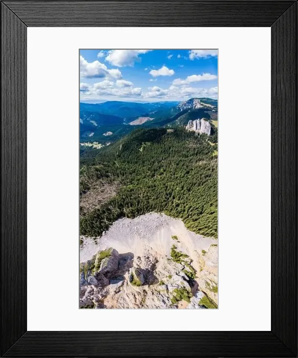 Framed Print : Beautiful aerial, bird's eye view of Hasmas Mountains, Romania Framed Print : Beautiful aerial, bird's eye view of Hasmas Mountains, Romania