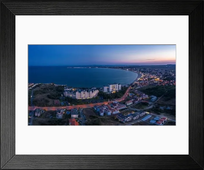 Framed Print : Aerial view to the sea resort Sunny Beach, Bulgaria Framed Print : Aerial view to the sea resort Sunny Beach, Bulgaria