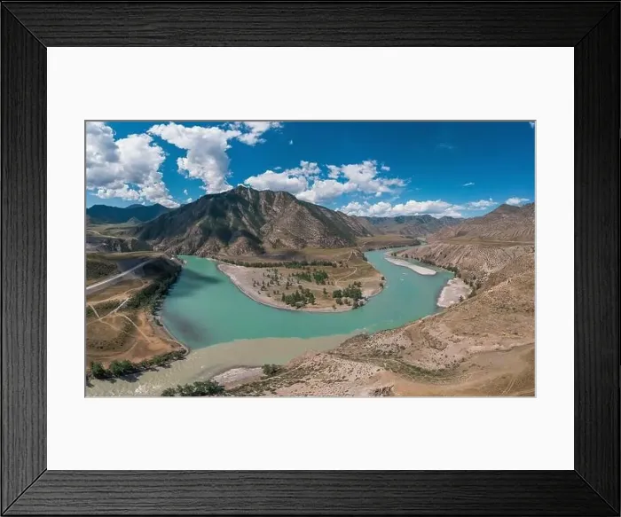 Framed Print : The confluence of two rivers, Katun and Chuya Framed Print : The confluence of two rivers, Katun and Chuya