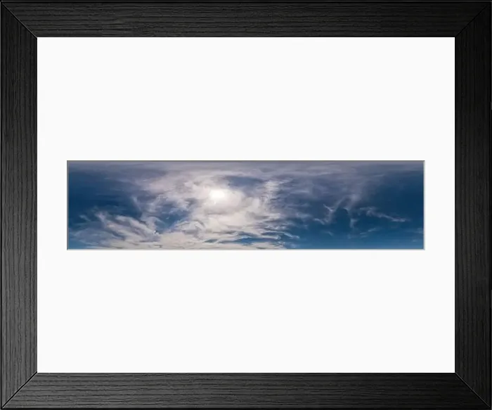Framed Print : Blue sky panorama with Cirrus clouds Framed Print : Blue sky panorama with Cirrus clouds